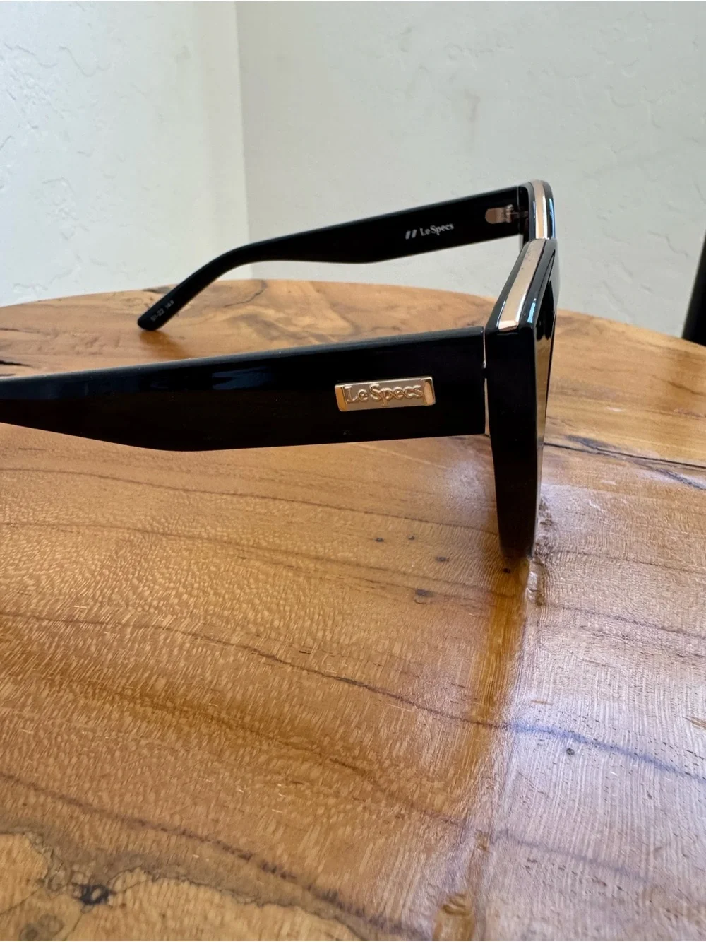 Le Specs Air Heart Black Cat-Eye Sunglasses